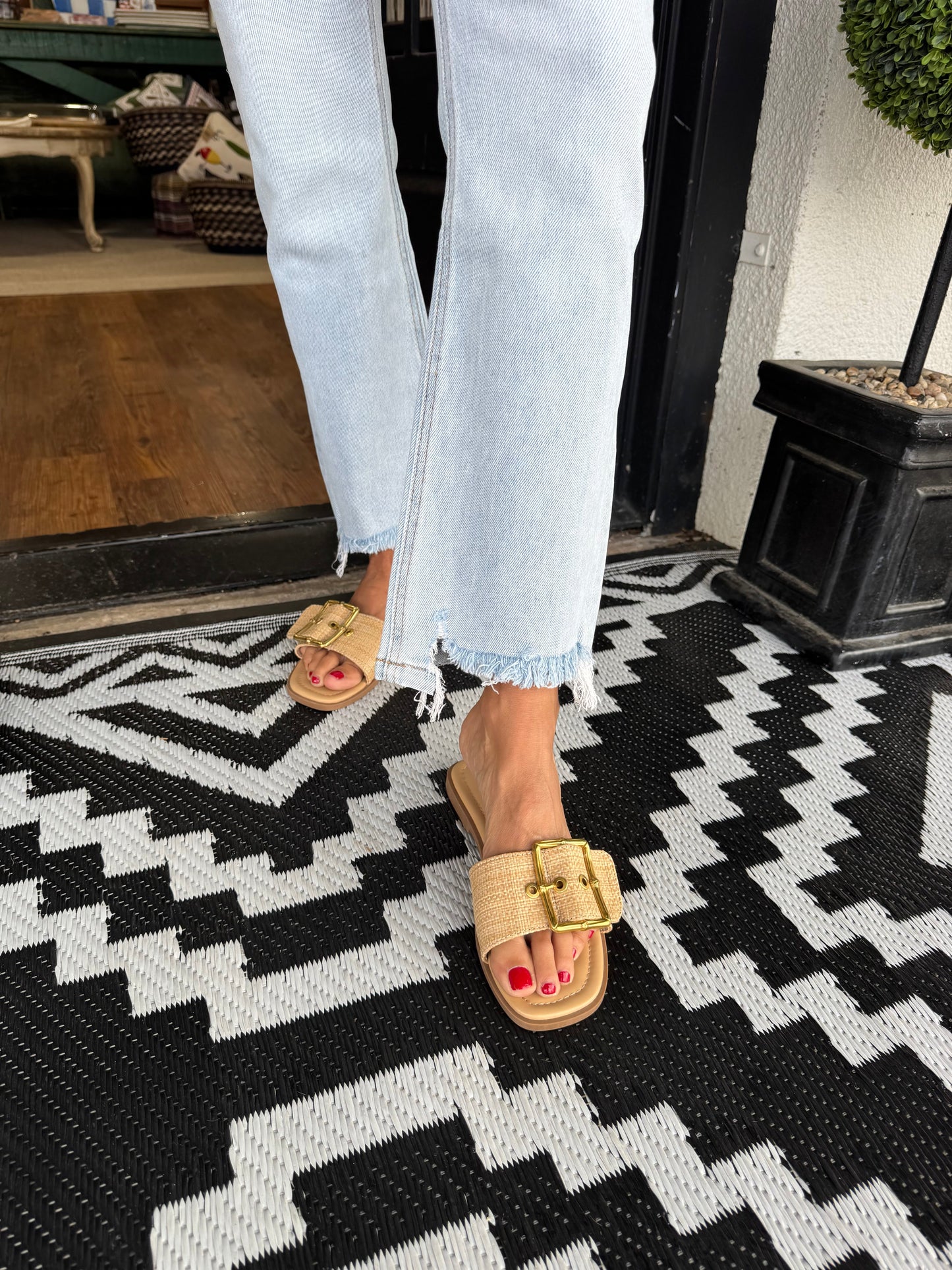 Amity High Rise Kick Flare Jeans- Denim