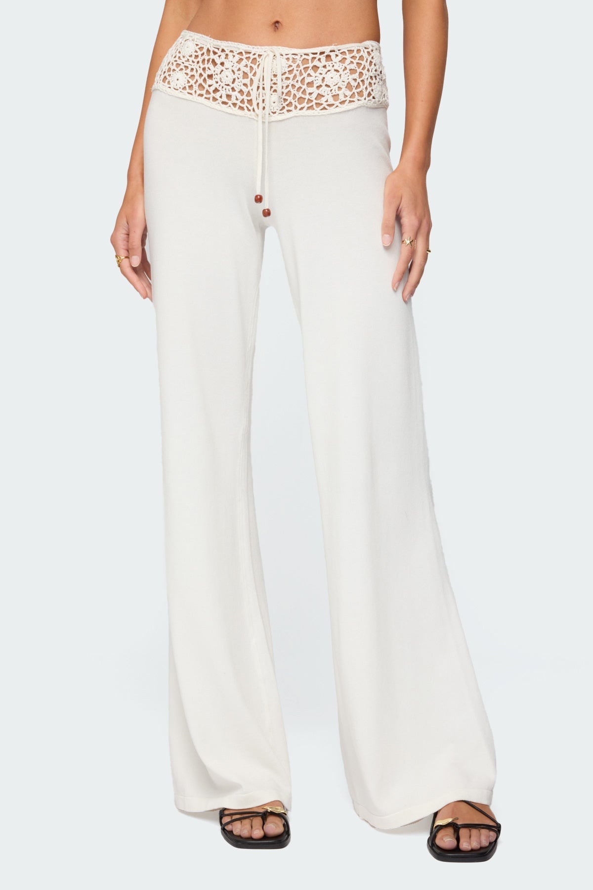 Kirsty Crochet Waist Knit Pants